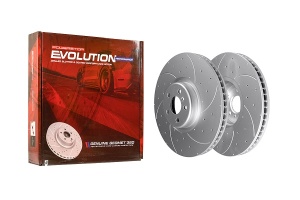 Передний тормозной диск Evolution с перфорацией и насечками в покрытии GEOMET для для BMW X5 (G05), X6 (G06), X7 (G07)