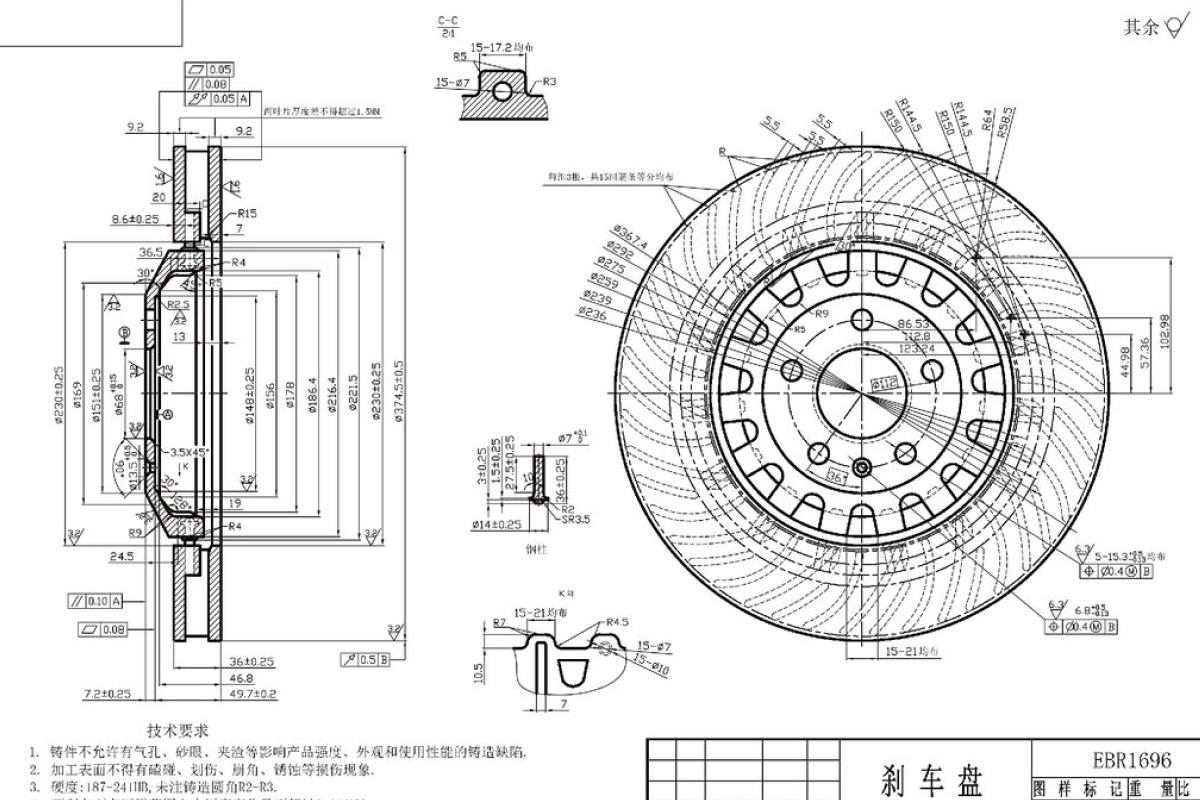 Передний тормозной диск Evolution с перфорацией и насечками в покрытии GEOMET для Aud A6 (C8), A8, Q7 (4M), Q8 (D5), Volkswagen Touareg III