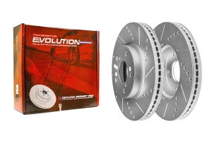 Передний тормозной диск Evolution с перфорацией и насечками, в покрытии GEOMET для Honda Accord, Civic, Odyssey
