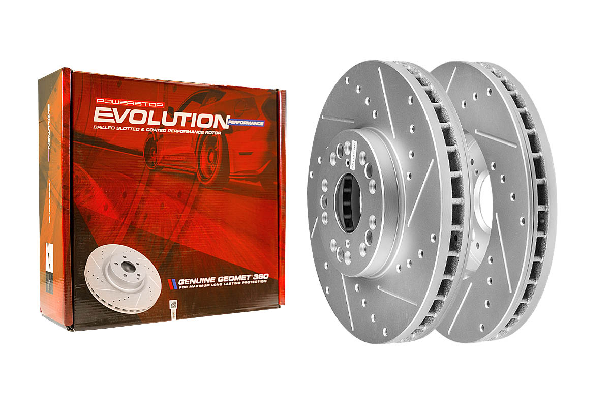 Передний тормозной диск Evolution с перфорацией и насечками, в покрытии GEOMET для Toyota ALTEZZA JCE10W