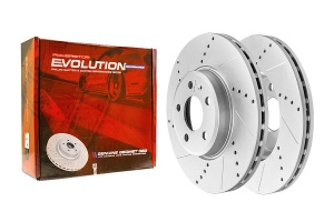 Передний тормозной диск Evolution с перфорацией и насечками в покрытии GEOMET для Audi A4 (B8), A5 (8T), Q5 (8R)
